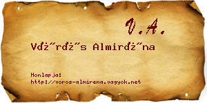 Vörös Almiréna névjegykártya